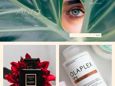 Aura Beauty Landing Page #Redesign branding design landingpage redesign ui uiux ux webdesign