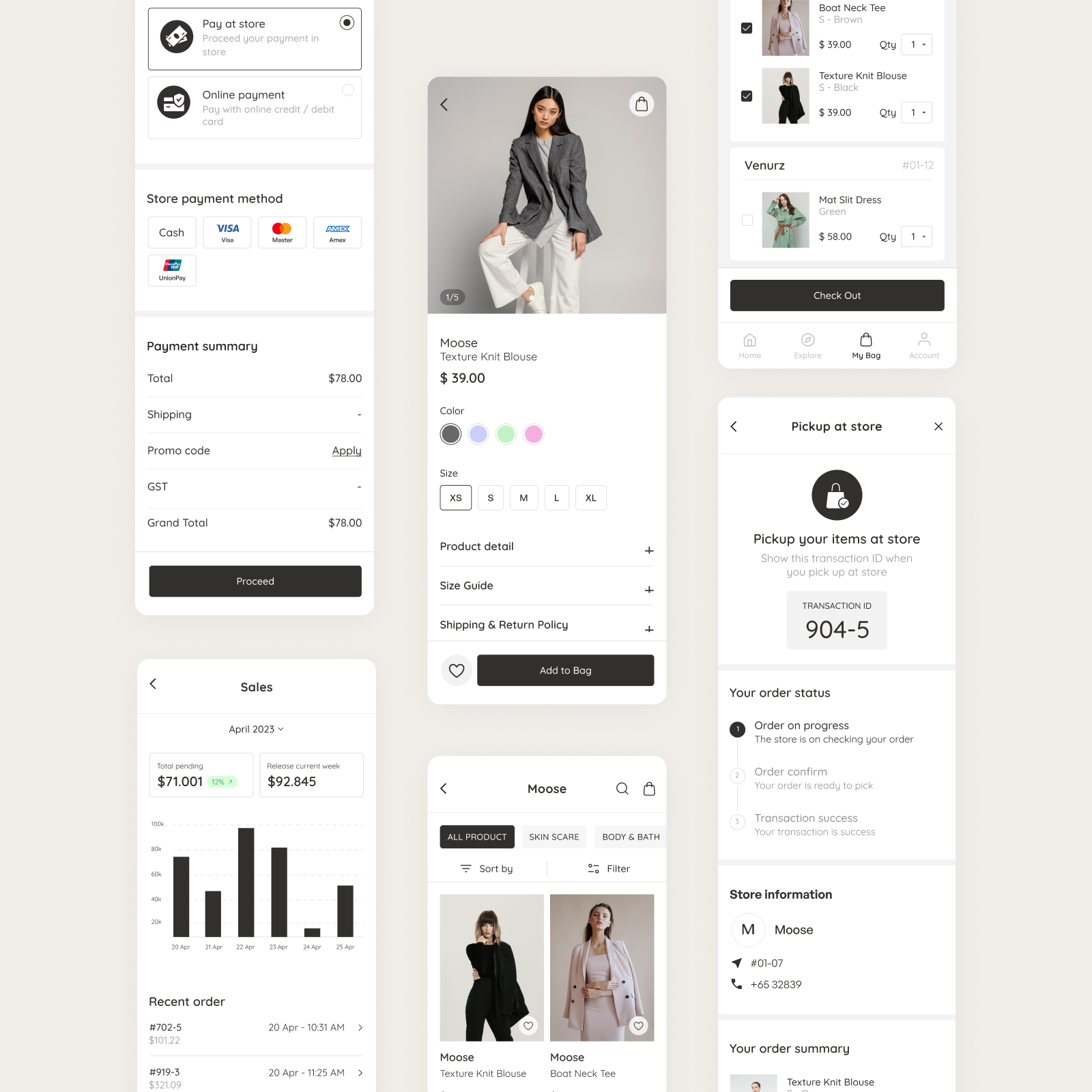 Fashion e-commerce mobile app fashion mobile app ui ux design