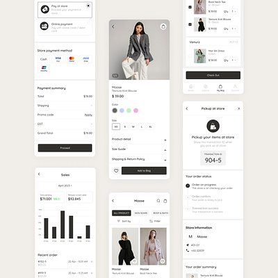 Fashion e-commerce mobile app fashion mobile app ui ux design