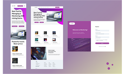 Monitoring Website figma ui ux web design website