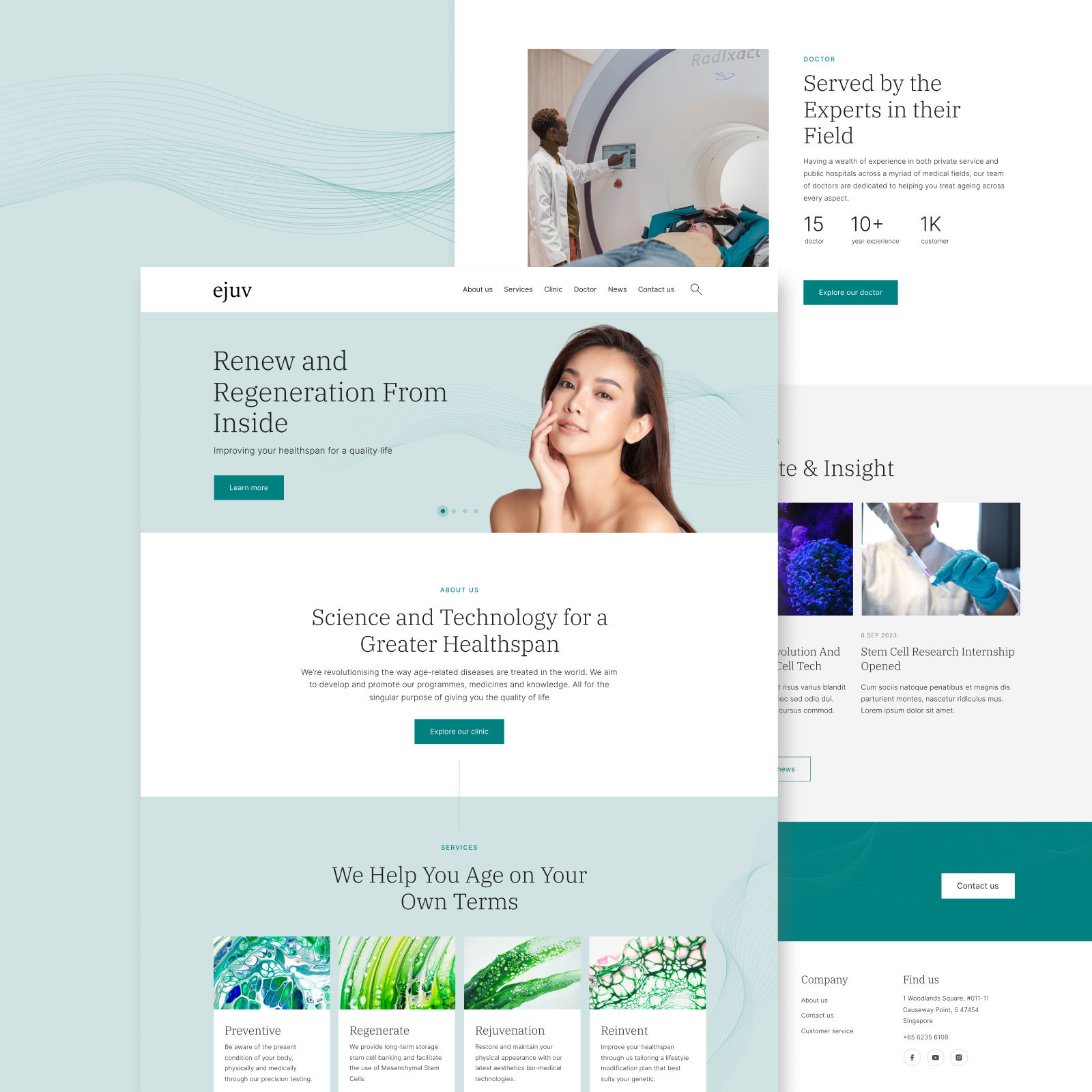 Website for stem cell therapy clinic