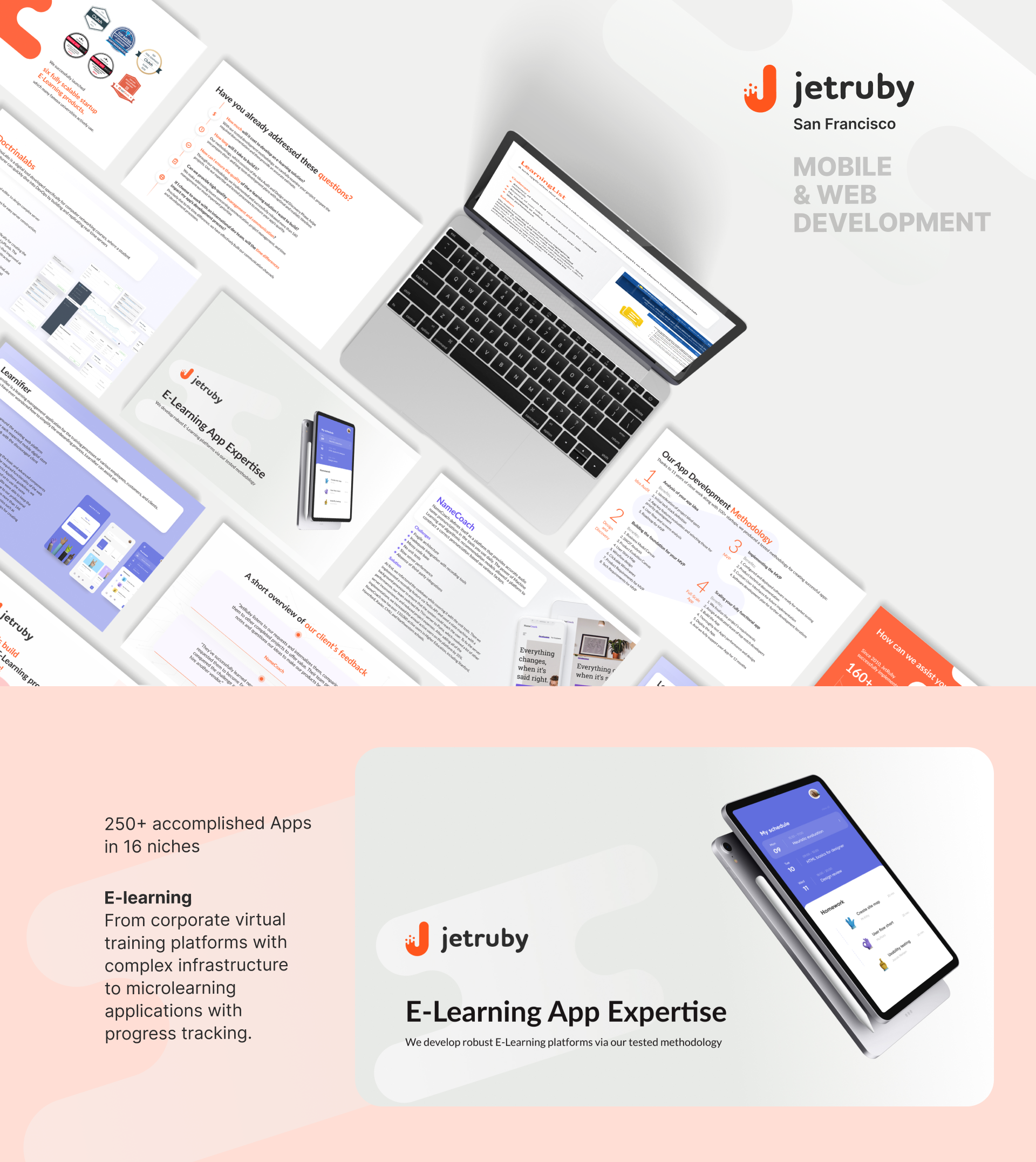 Presentation for development company apps branding developer development presentation ui