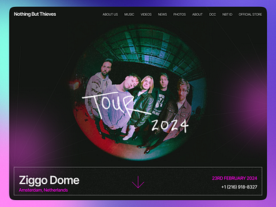Nothing But Thieves - Website concept design design music nothing but thieves ui web design