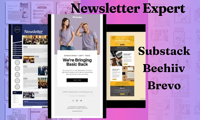 Newsletter Expert branding design email template graphic design landing page landing page design news newsletter newsletter design website design