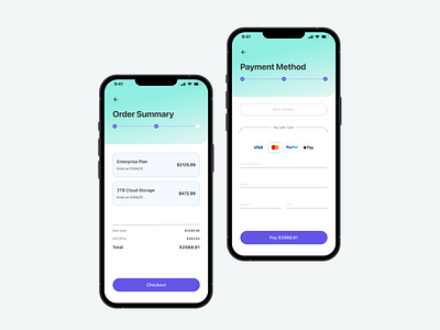 SAAS Mobile Checkout Flow app checkout mobile payment saas ui ux