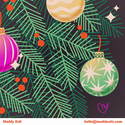 Merry & Bright animation christmas design graphic design greetings illustration motion graphics ui