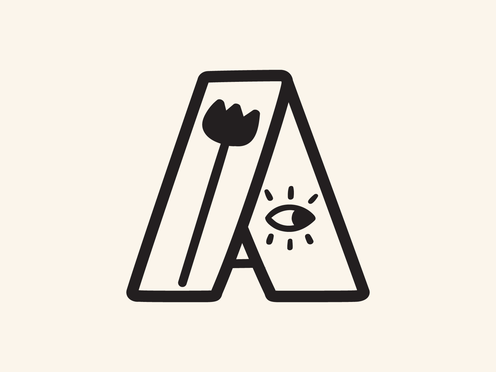 A a alphabet branding design fantasy flat graphic design icon illustration letter logo magic magical mark symbol