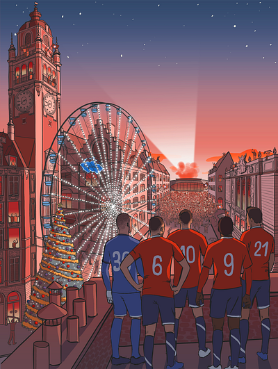 Christmas in Lille sports illustration