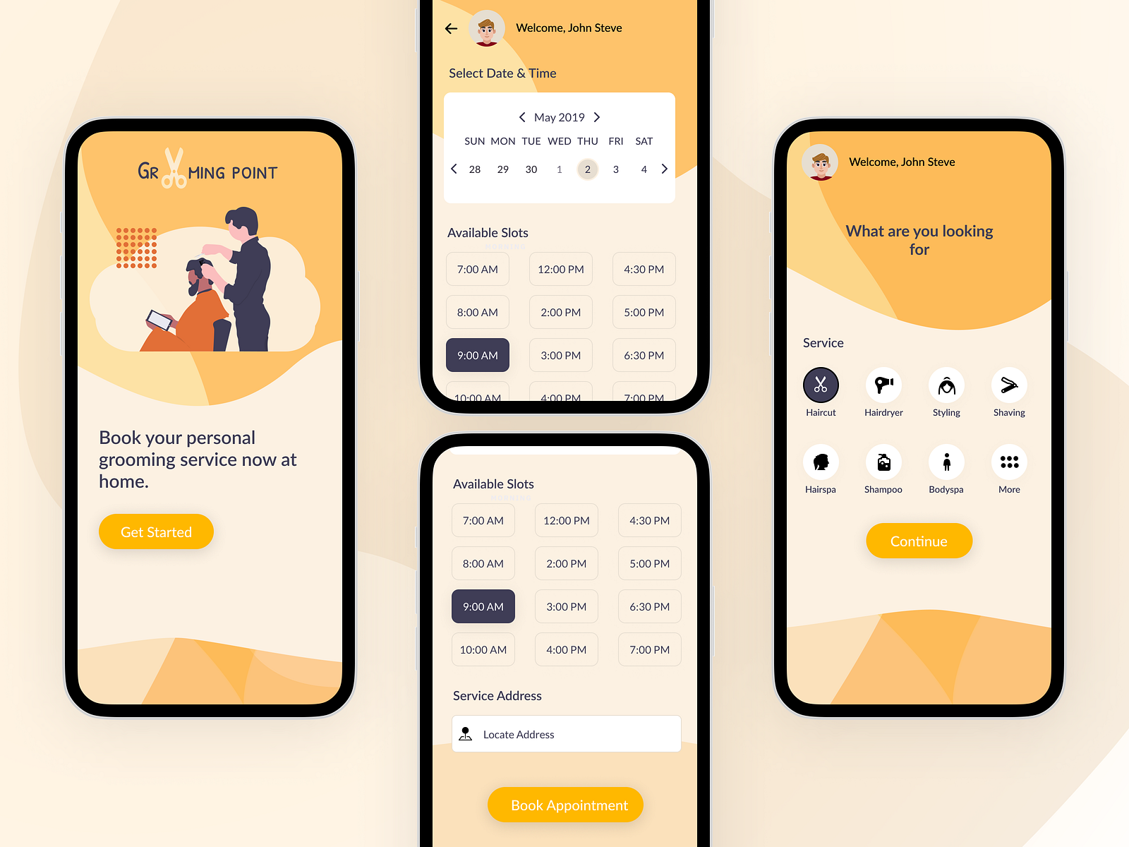 Salon Booking App by prakash kolkundi on Dribbble