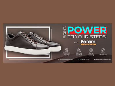 Banner for a Sneaker Brand adobe photoshop banner banner design design illustration web design