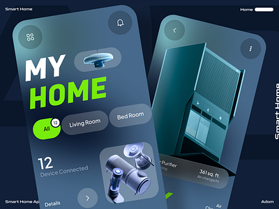 Smart Home App adom app app design app ui home home app home management smart smart home app ui ux