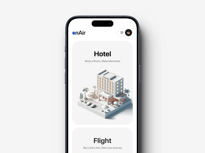 onAir Flight and Hotel Booking Concept design flight hotel product design sigma design system travel ui ui design uidesigner uiux ux