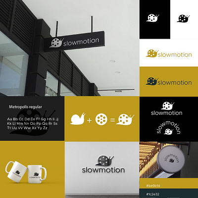 Fictive project for slowmotion branding graphic design logo
