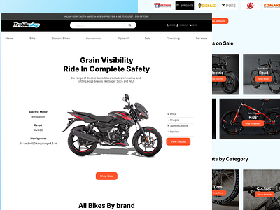 E-commerce Bike Shop Landing Page appecommerce bike bike online bike shopping bike website bike website design commerceproduct design e commerce design e commerce shop e commerce store e commerce web figma home shopecommerce shoppingonline store ui ux websitedesign