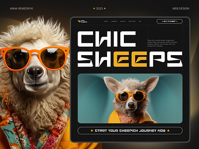 CHIC SHEEPS 🐑 | NFT | Landing page adaptive animation creative design design interactive design landing landingpage nft nftart ui uiux ux web web design