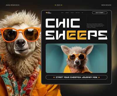 CHIC SHEEPS 🐑 | NFT | Landing page adaptive animation creative design design interactive design landing landingpage nft nftart ui uiux ux web web design