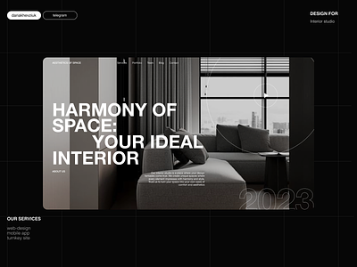 Web design for interior studio agency design interior studio studio snterior ui ux web web design