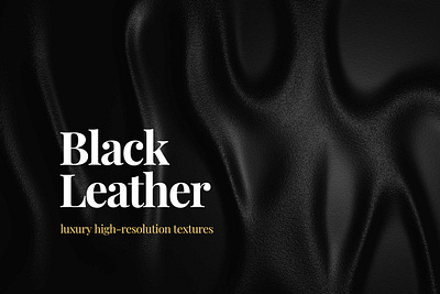 Black Leather Textures 3d 3d render abstract background black background black leather fold folds grain illustration luxury material skin textile texture wallpaper wavy