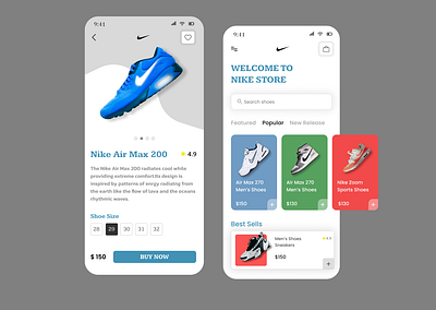 Nike App dailyui design illustration logo ui uidesign uiux user interface