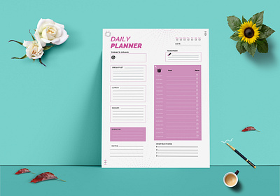 Daily Planner Template Design, To do list, Planner a4 daily planner template design design template editable graphic design lifestyle to do list