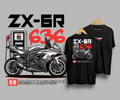 Ninja ZX636 ZX6R car tshirt