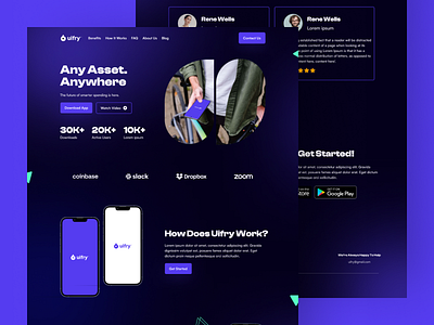 Wallet App Landing Page analytics app ui branding cards design figma graphic design illustration landing page logo template ui wallet app