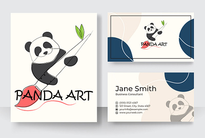 Panda Art Logo branding graphic design logo