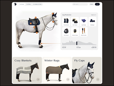 🐎 Equestrian Equipment Shop animals cards e commerce equestrian graph horse platform pricing shop shopping ui