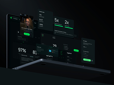 Infinite - SaaS and Startups Webflow & Framer Template 3d corporate dark free gradient graphic design green homapage illustration kit pricing saas sections startup tech template theme ui uikit ux
