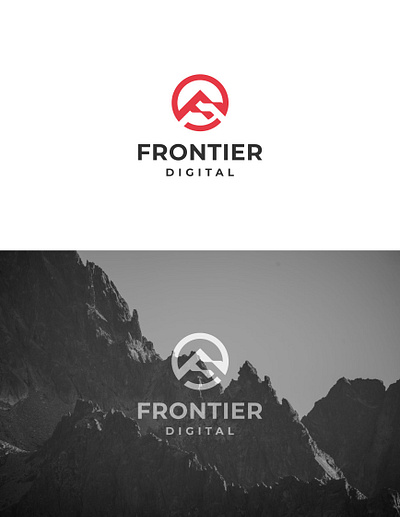 Frontier Digital 3d branding graphic design logo ui