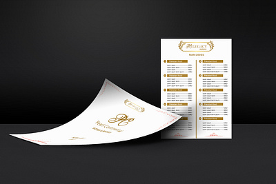 Food menu card for your restaurant/hotel branding businesscard graphic design illustration logo menu card menu card design ui