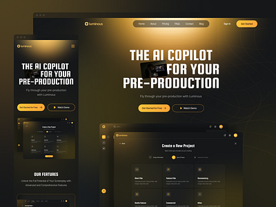 Luminous - CRM integrated with AI ai app ai web app branding crm crm integrated with ai entertainment entertainment industry management ui ui ux ux web application workflow workflow management