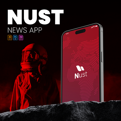 NUST : Modern Mobile News App UI Kit app cover app design design news news app ui uiux