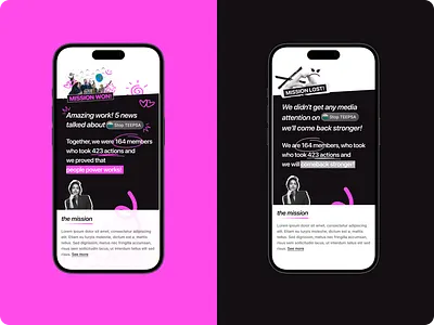 Mission status activism app chilli design lost startup status ui ux won