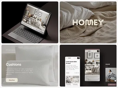 HOMEY - E-commerce design 2024 art b2b e commerce blanket design digital commerce e commerce graphic design homemade logo pillow trend ui ui ux web design website design