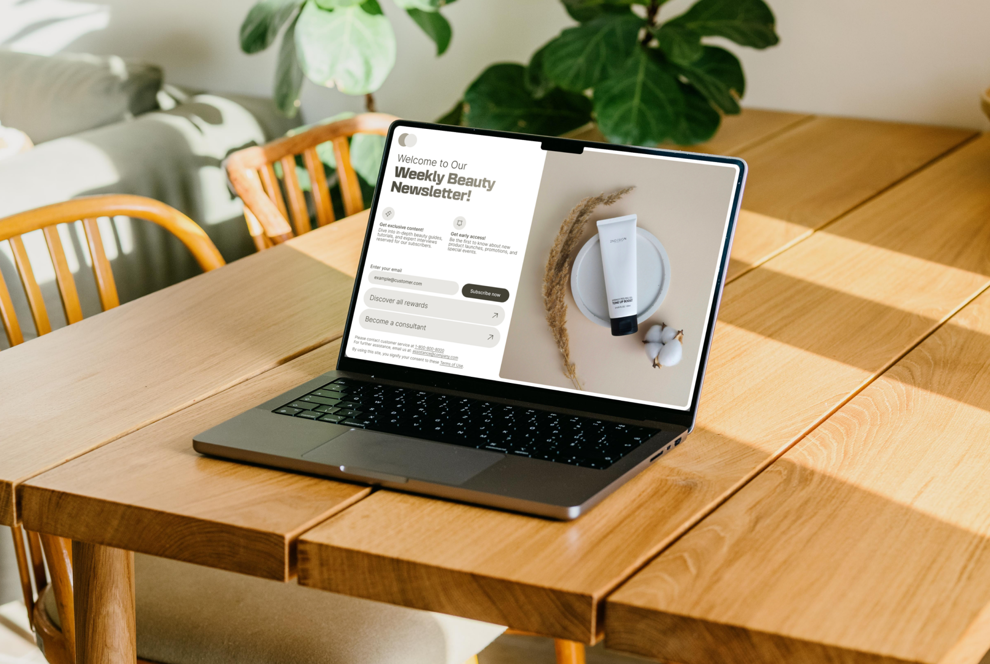 #001 DailyUI — Weekly Beauty Newsletter dailyui web design