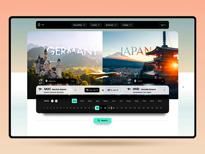 Flight Booking Concept airplane app design booking concept design flight spline ticket tourism travel travel agent travel app travel site traveling trip ui uidesign vacation web design website