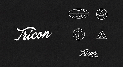Tricon Garage brand branding icons logo logotype