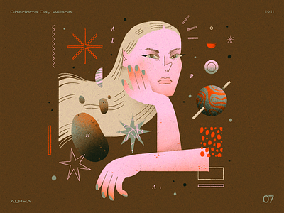 07 | Charlotte Day Wilson — ALPHA 2021 abstract album alpha artwork character charlotte day wilson composition countdown illustration record texture top 10 albums of 2021