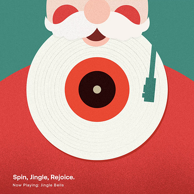 Spin, Jingle, Rejoice. art christmas color design design art illustration music santa