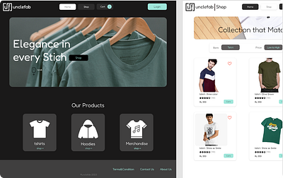 clothing eCommerce branding design ecommerce graphic design online shopping ui webdev