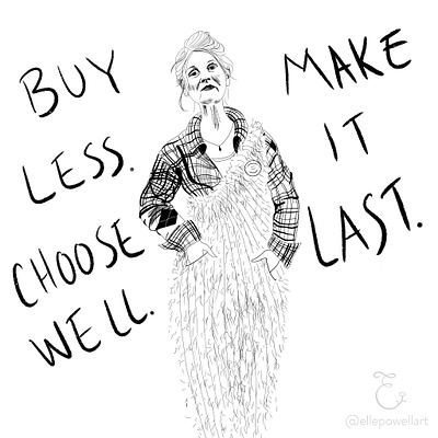 Vivienne Westwood black and white buy less choose well design digital illustration drawing elle powell art fashion design fashion icon fashion illustration fashion illustrator fast fashion illustration make it last slow fashion vivienne westwood