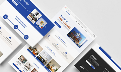 Interiera Landing Page design interior design website landing page design ui design uiux website design