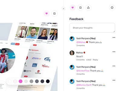 Dribbble Comments branding clean comment design dribbble profile ui user ux website