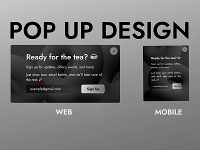 POP UP DESIGN 016 dailyui dailyui 016 dailyui 16 mobile design pop up pop up design ui design uiux design web design