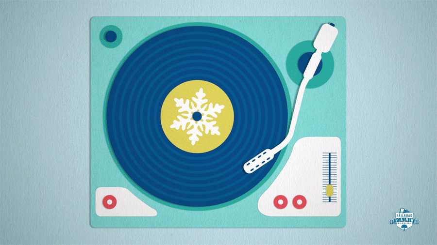 Winter Playlist alabama birmingham gif iceskate illustration motion motion graphics paper park railroad park record skillshare snow vinyl winter wonderland