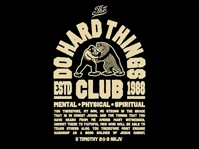The Do Hard Things Club apparel boxing graphic design illustration lettering