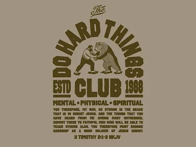 The Do Hard Things Club apparel boxing branding graphic design illustration lettering typography