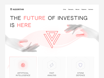 Investment Platform design finance futuristic invest landing minimal ui ux web