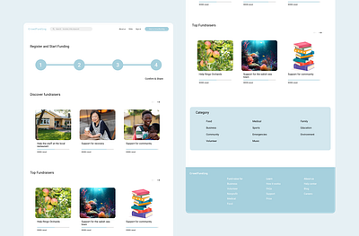 Crowdfunding UI design ui